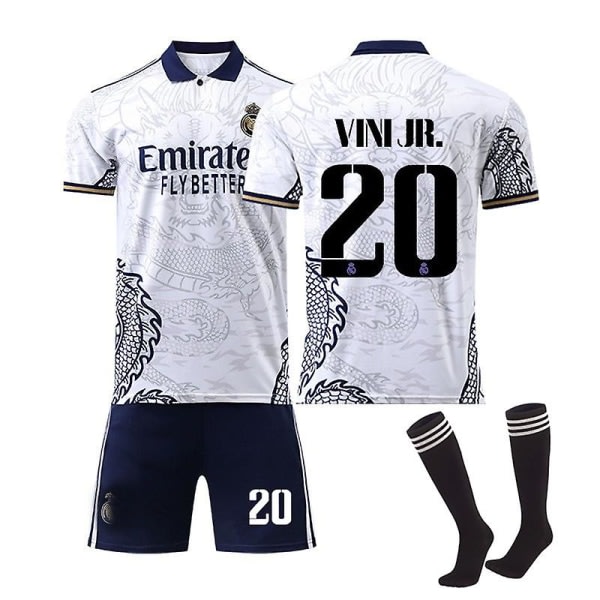 Real Madrid Tröja Nr 20 Vini Jr Fotbollströja Dragon Edition Storlek L