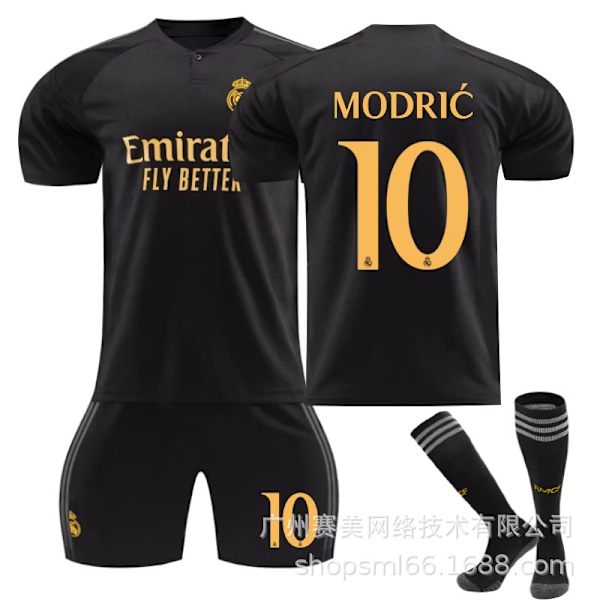 Real Madrid andre bortetrøye nr. 8 10 Modric 7 Winnie 5 Bellingham Ronaldo fotballuniform 10 Mod Socks M
