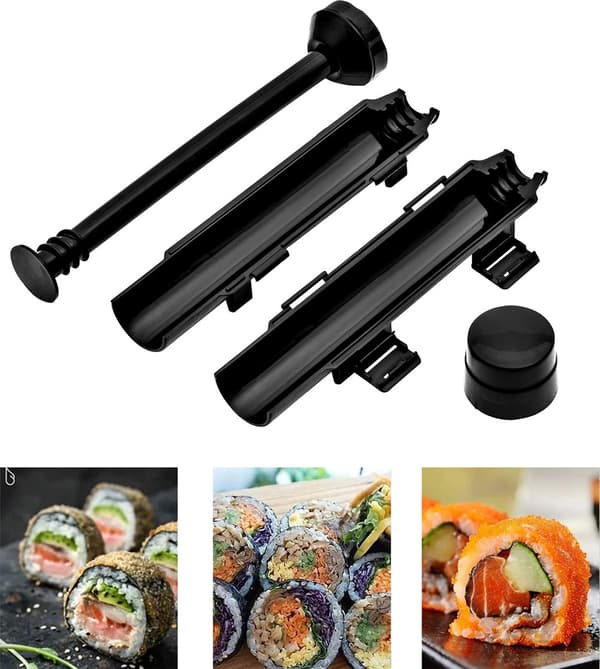 Sushi Bazooka, Sushi Rulleform, Fødevaregodkendt Plast DIY Maker, Sort