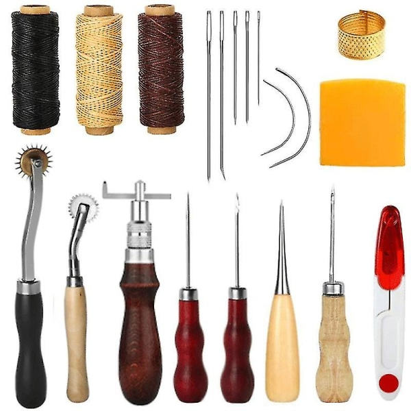 IC Håndlavede Læderværktøjer DIY Sæt
