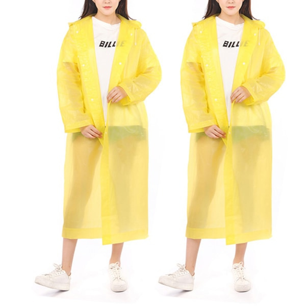 IC Regnrock, [2-pack] Kannettavat EVA-sadetakit Poncho Vedenpitävä keltainen