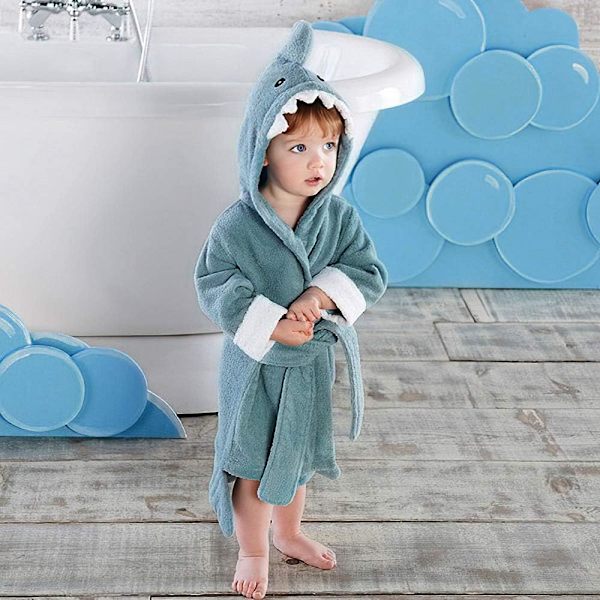 Babybadrock, 3D Djur Babyrock, Supersoft Flanell Huvudbonad Handdukar, Djur Babybadrock Sovkläder Babygåvor för 0-3 År Gamla A