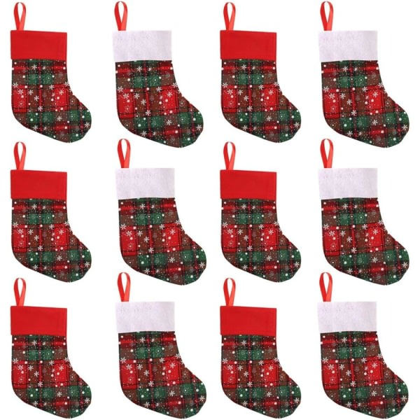 12 st julstrumpor set 9 tum