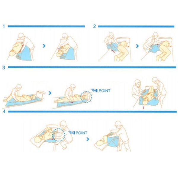 Rørformad glidla kan hjelpe til å flytte eldre for sengeforflytninger 115x75cm