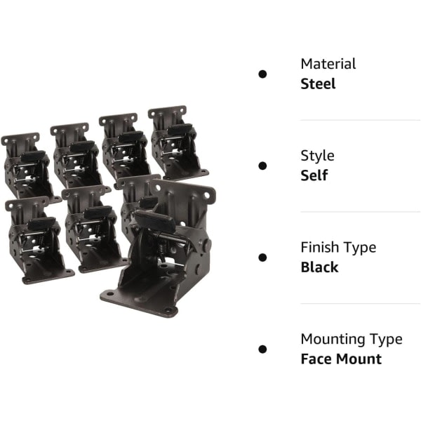 IC 8-pakks bordbein Foldbare braketter Låseforlengningsstøttebrakett Foldbare selvlåsing hengsler for bordbein, sengbein, arbeidsbenk