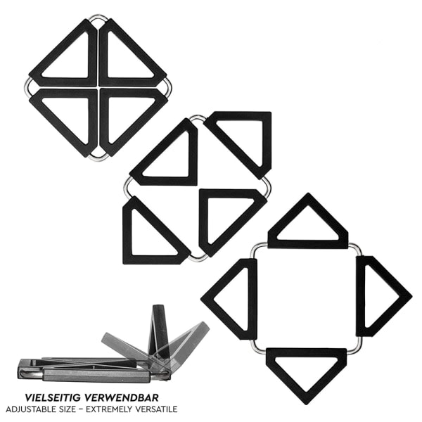 IC 3 stk silikone og rustfrit stål udvidbare grydeunderlag, varmepude til hjemmekøkken Varmebestandig