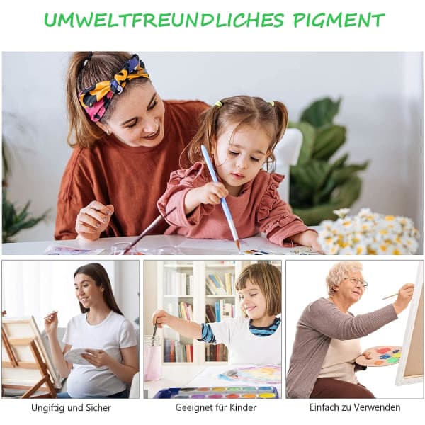 Mal efter tal for voksne, DIY håndmalede oliemalerier