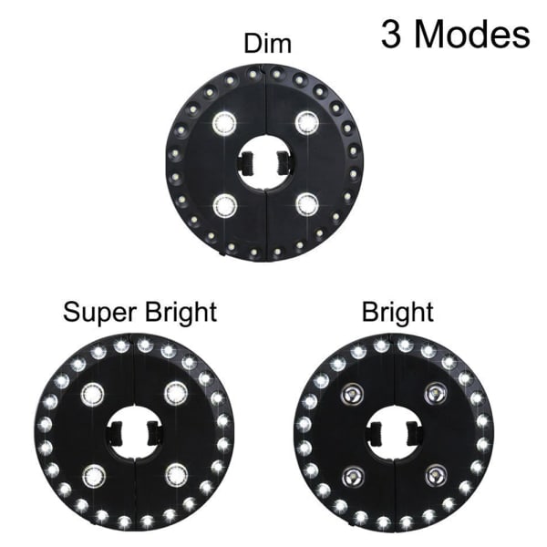 IC Parasollbelysning Uteplats Paraplyljus 24 LED-ljus 3 lägen