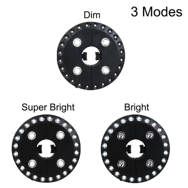IC Parasollbelysning Uteplats Paraplyljus 24 LED-lys 3 moduser
