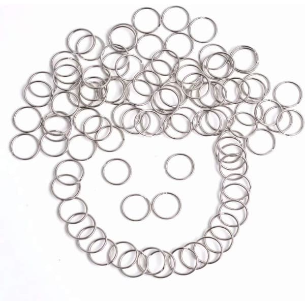 100 kpl 25 mm pyöreitä avaimenperiä IC