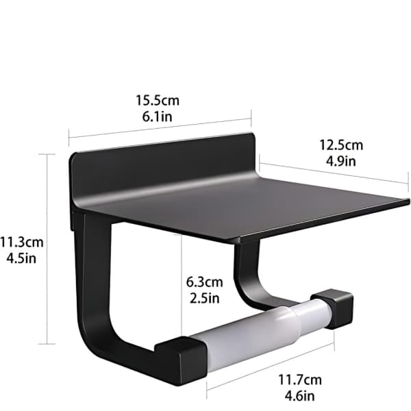 IC toiletpapir- og håndklædeholder, ingen boring, vægmonteret
