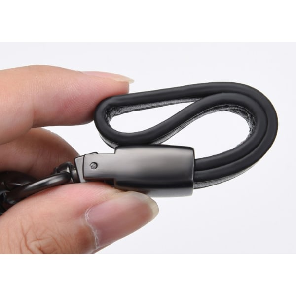 Sæt i læder -Dodge Red Label- Travel Premium Nyckelring Clip Lanyard Accessories Dekor Present, 1 bit IC