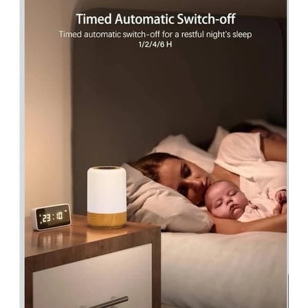 Wireless Table Lamp Dimmable Bedside Lamp Night Light Touch Rechargeable 8 Colors