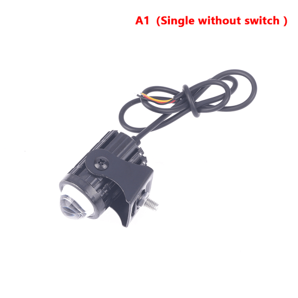 IC 1/2ST Dobbelt Farvet Motorcykel LED Forlygte Offroad Bil Båd Sort Enkelt