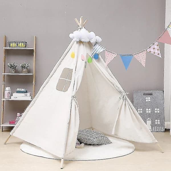 X Stor Tipi Bomull Canvas Telt Lekehus