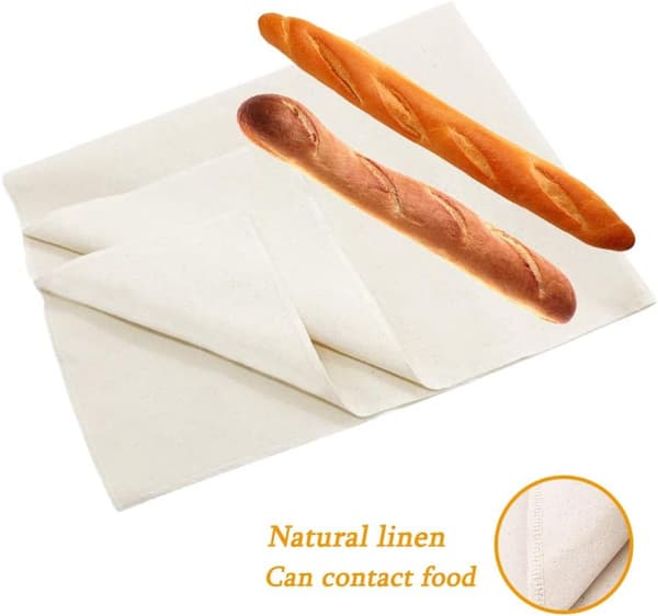 90x66 cm - Bread Cloth - Linen Cloth - Thick Bread Cloth - Suitable for Baking Bread Dough - Suitable for Making Baguettes, Bread, Ciabatta Bread
