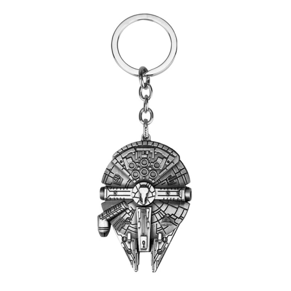 Star Wars Millennium Falcon Nyckelring i Tennsilver, Stor IC