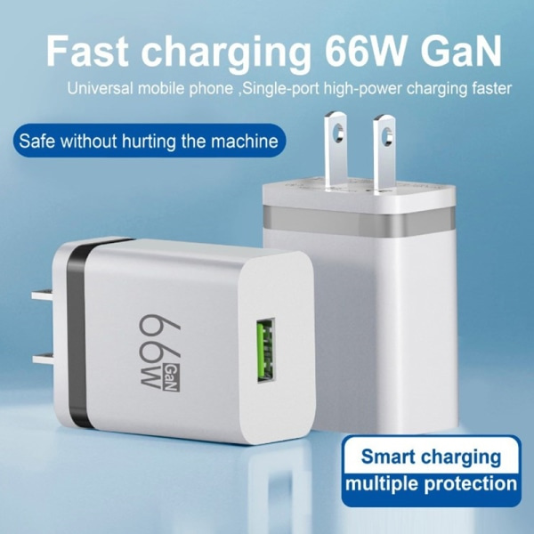 IC Väggladdare Cube Väggladdare USB Mobiltelefon Laddningskontakt T Silver