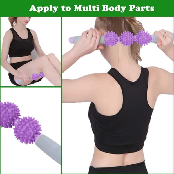 IC Fascia Roller til Cellulite Muskelrullepind med bolde fedt Tre bolde