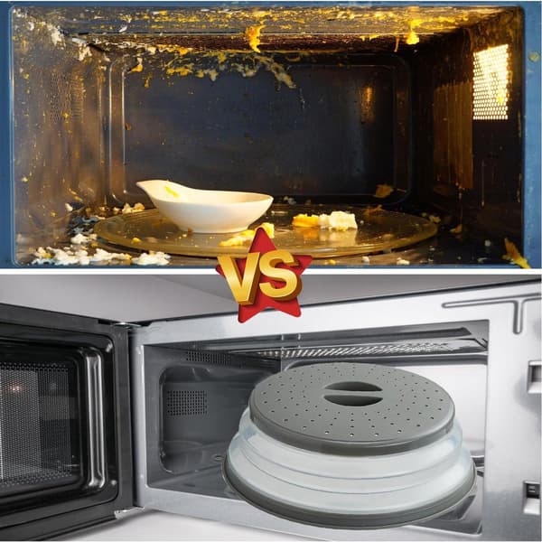 Microwave Safe - Food Warmer - Microwave Safe - Splash Guard - with - Ventilation Opening - Can be Used - as - Vegetable - Fruit Strainer