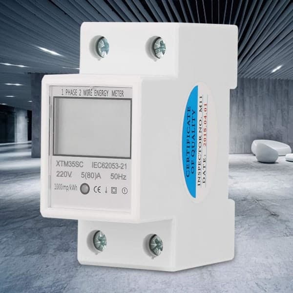 IC Digital elmätare 220V 5(80)A enfas 2-tråd