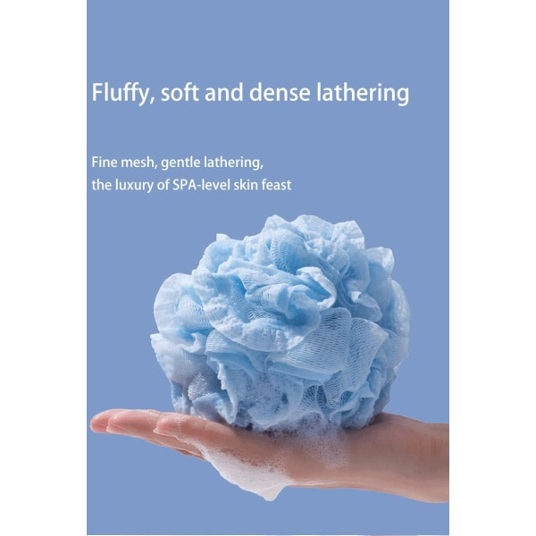 IC Duschsvamp, Badboll, Duschborste, Exfolieringssvamp (Blå/Vit/Rosa 3 Färger)