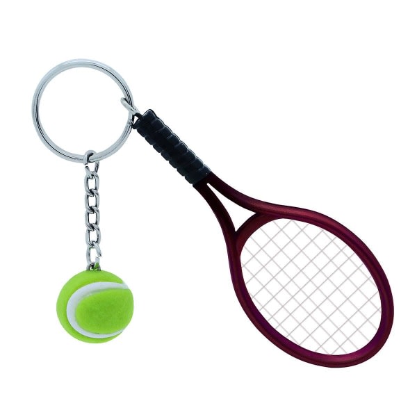 Mini tennisracket Nyckelring Nyckelring Charm Tennisboll Nyckelring Bilväska Hänge Nyckelring Present (slumpmässig färg) IC