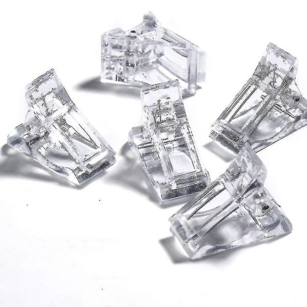 Nagel Quick Build Generation Aid Nail Art Verktyg Nagelförlängningsklämmor i plast - 10 st.