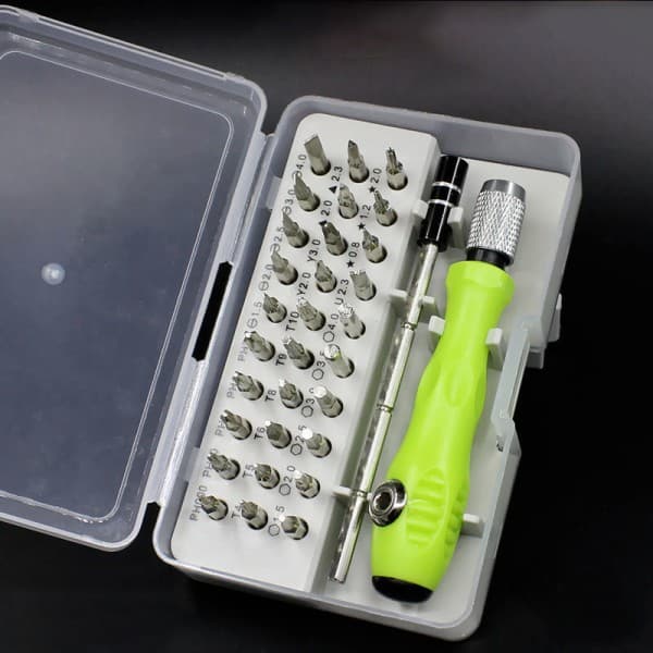 IC Creative 32 i 1 Sett Presisjon Mini Magnetiske Bits Kit Grønn 32 i 1