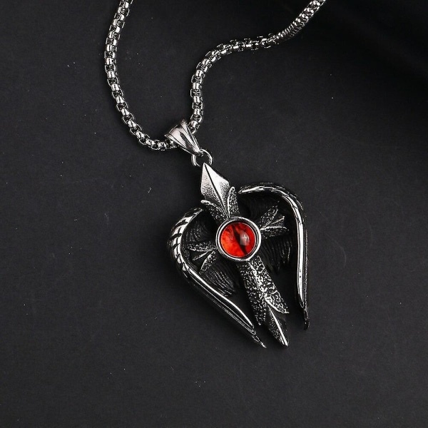 Vintage Viking Ondt Øye Metall Hengesmykke Herre Gotisk Stil Rock Biker Smykker AL4019-Sølv