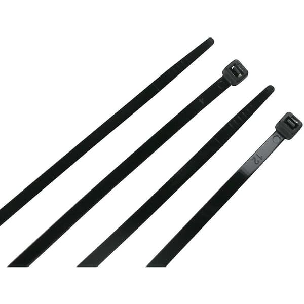 Kabelbindere 200 x 2,5 mm, Kabelbindere, Rilsan Nylon Kabelbindere, Kabelbindere 200 mm, Sort, Pakke med 1000 stk.