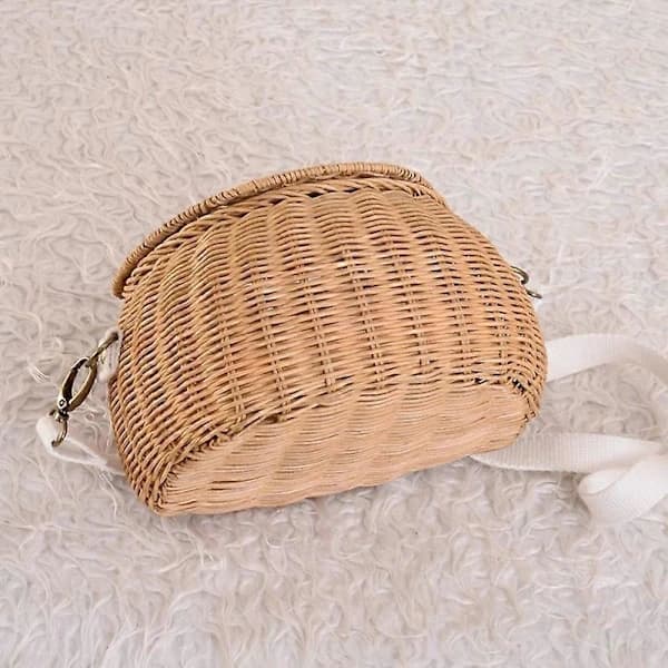 Practical Storage Basket, Eye-catching Rattan, Portable, Durable Outdoor Shoulder Bag