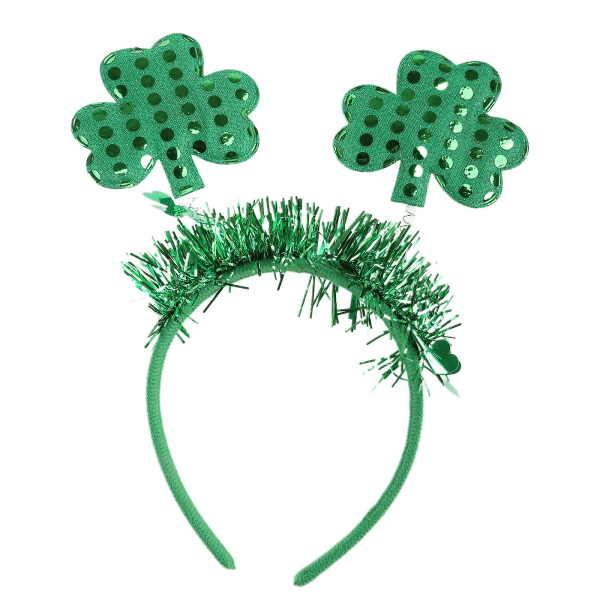 Irsk St. Patricks Day Pannbånd med Kløver for Hodepynt Shamrock Hårbånd