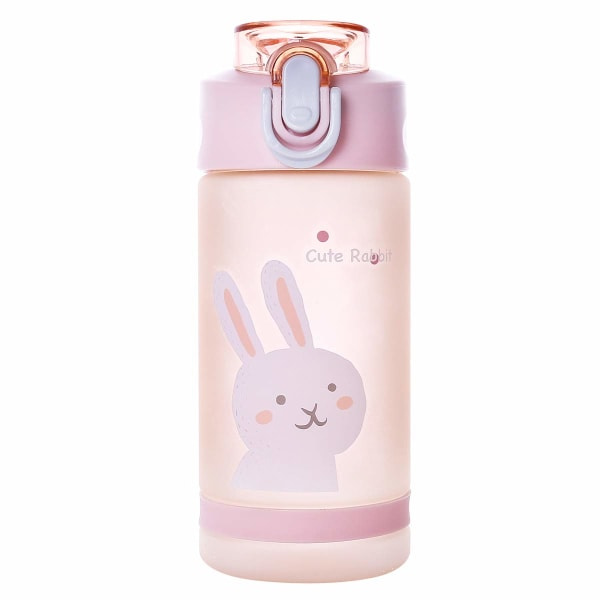 IC Vattenflaska med sugrör Flaskor Sport 550ml BPA-fri plastvätskeflaska (rosa)