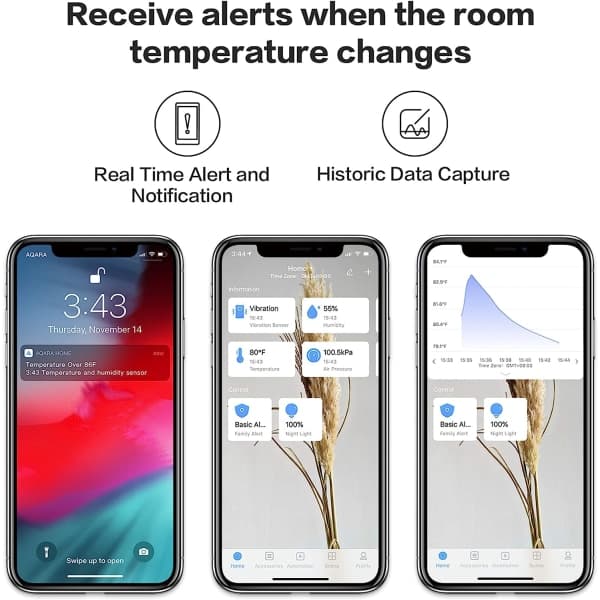 IC Aqara B07D37FKGY Temperatur- og Fugtighedssensor, Hvid