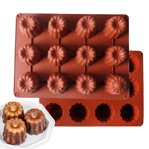 IC 12-huls form til Canneles Bordelais, rillet, rød