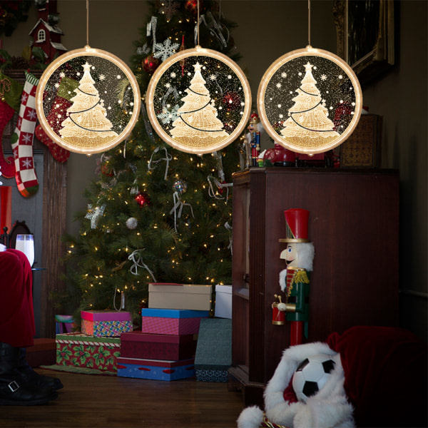 IC Julbelysning Dekor Hängande Fairy Lights Batteridriven 22cm Julgran