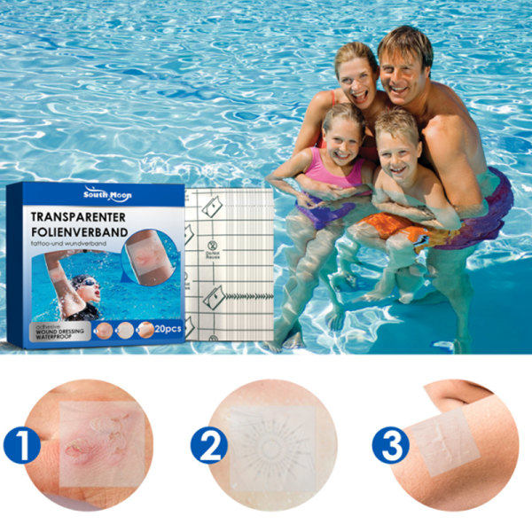 IC 20 stycken Transparent Stretch Adhesive Bandage Stort Vattentätt