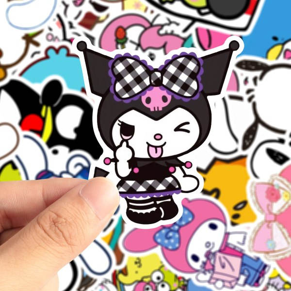 50 kpl Sanrio Kulomi Graffiti -tarroja kannettavaan tietokoneeseen, rullalautaan