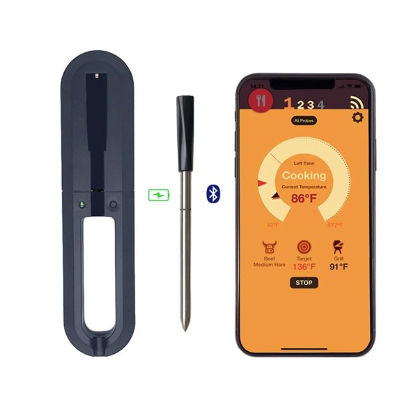 IC Smart Bluetooth app Monitor Grilltermometer Kötttermometer Grilltermometer