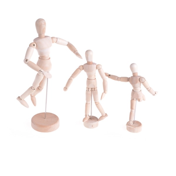 IC Træfigur af Menneske Skitse Modelkunst Unisex Ægte farve 11.4CM