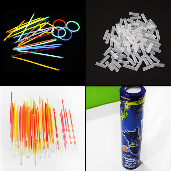 IC 100-pack Glowsticks armband självlysande multifärg