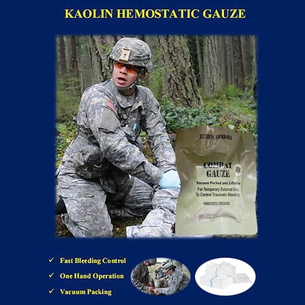 IC Kaolin Gaze Combat Emergency Trauma Opløselig til Ifak Taktisk