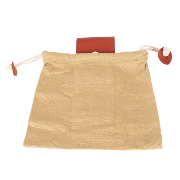 Large Capacity Durable Canvas PU Leather Waterproof Khaki Foraging Pouch for Fruit Picking Flower and Mushroom Picking