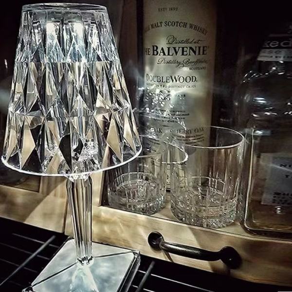 IC Kristal Bordlampe Kreativ Sengelampe Opladbar Atmosfærisk Lampe Lys Luksus Touch Diamant Natlampe (1 stk)