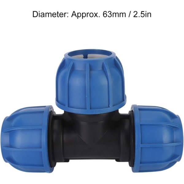 IC Slang Rakt Hode Rørkobling PE Plast Rakt Hode Adapter Tilkobling Tee