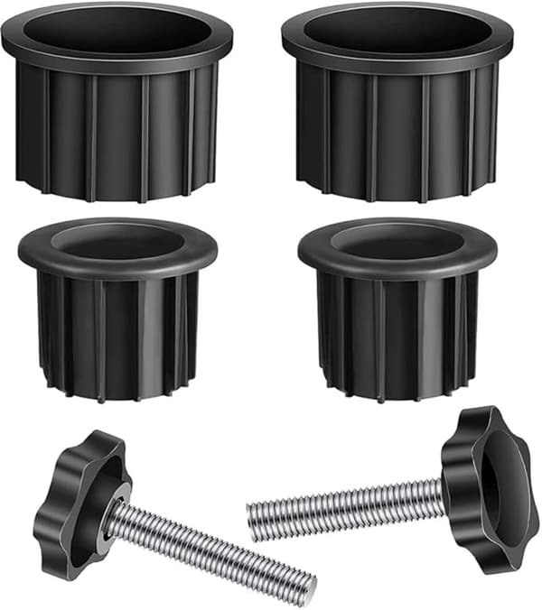 Parasolladapter, parasollbase-redusering, ringhette og dekselsett, reservedeler til parasollbase