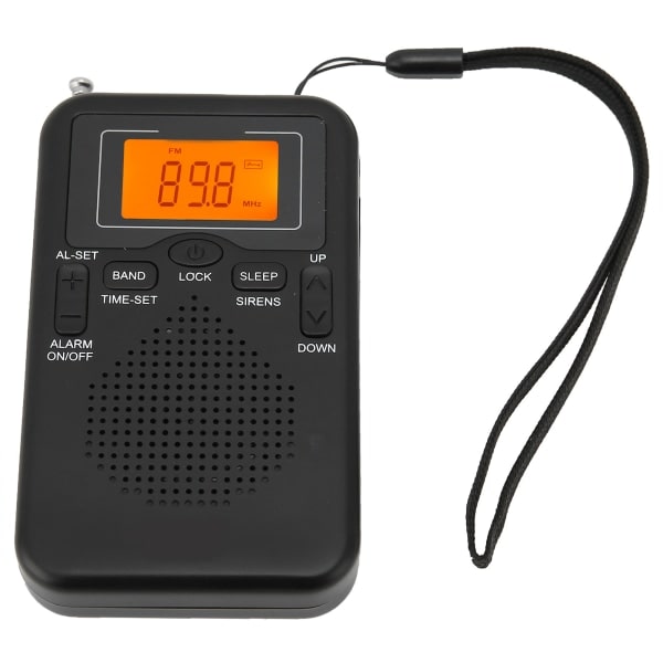 Bärbar fickradio Digital AM FM-radiomottagare med lång räckviddsmottagning som håller längst