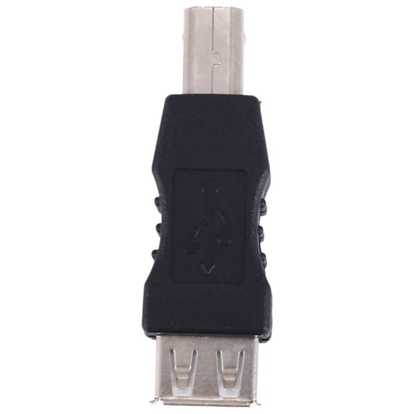 USB-tulostinsovitin tyyppi A B uros musta hopeanvärinen