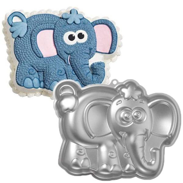 IC 3D Elefant Bageform Aluminium DIY Fødselsdagskageform